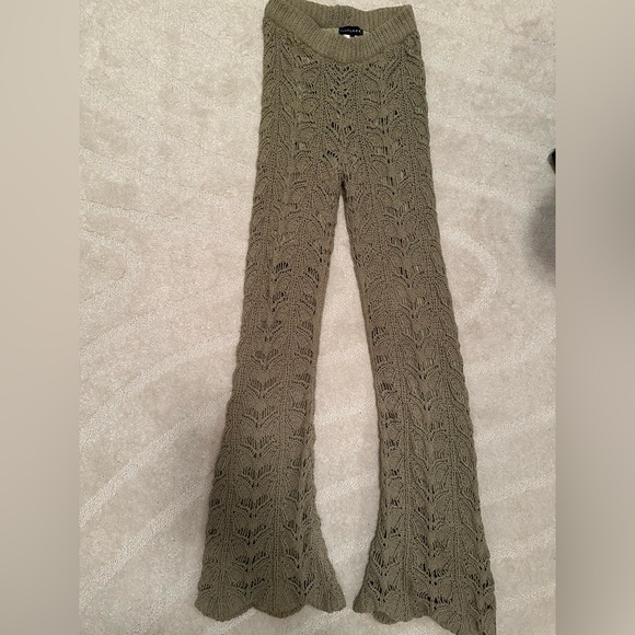 JLUXLABEL Pants - Jluxlabel moss island crochet pants size xs